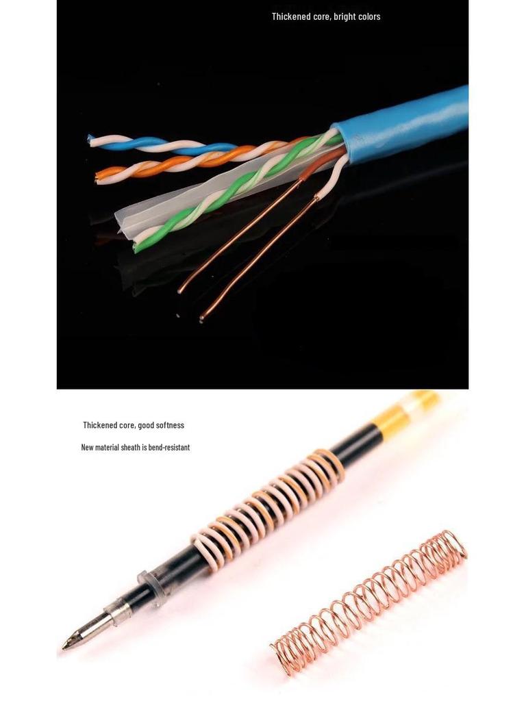 Cook Cat 6 Unshielded Gigabit Network Cable for High-Speed Broadband, 8-Core Monitoring, and Network Engineering