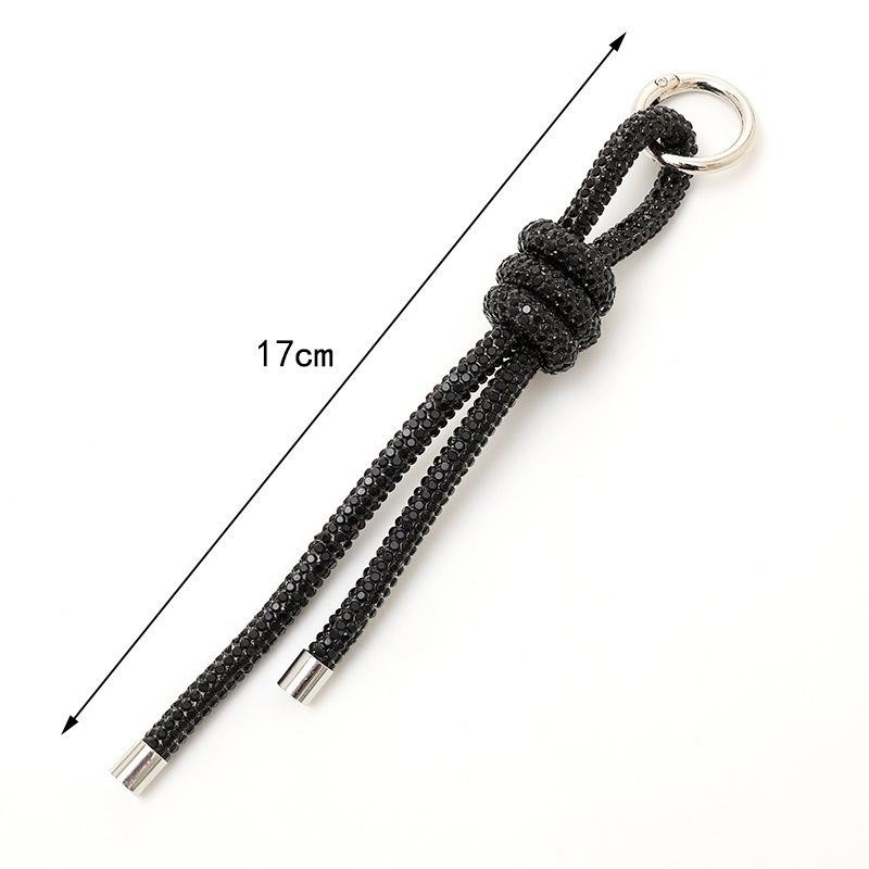 Sparkling Rhinestones Keychain Charm Elegant Hanging Rope Accessories For Phone Stylish Bag Pendant Trendy Ladies Keyring