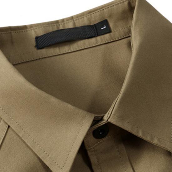 Men Shirt Super Soft Wear Resistant Cotton Blend Men All-Match Shirt Summer Apparel for Male