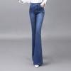 2023 Podzim Dámské Džíny s Vysokým Pasem Slim Fit Zvonové – Délka ke Kotníkům a Elastické