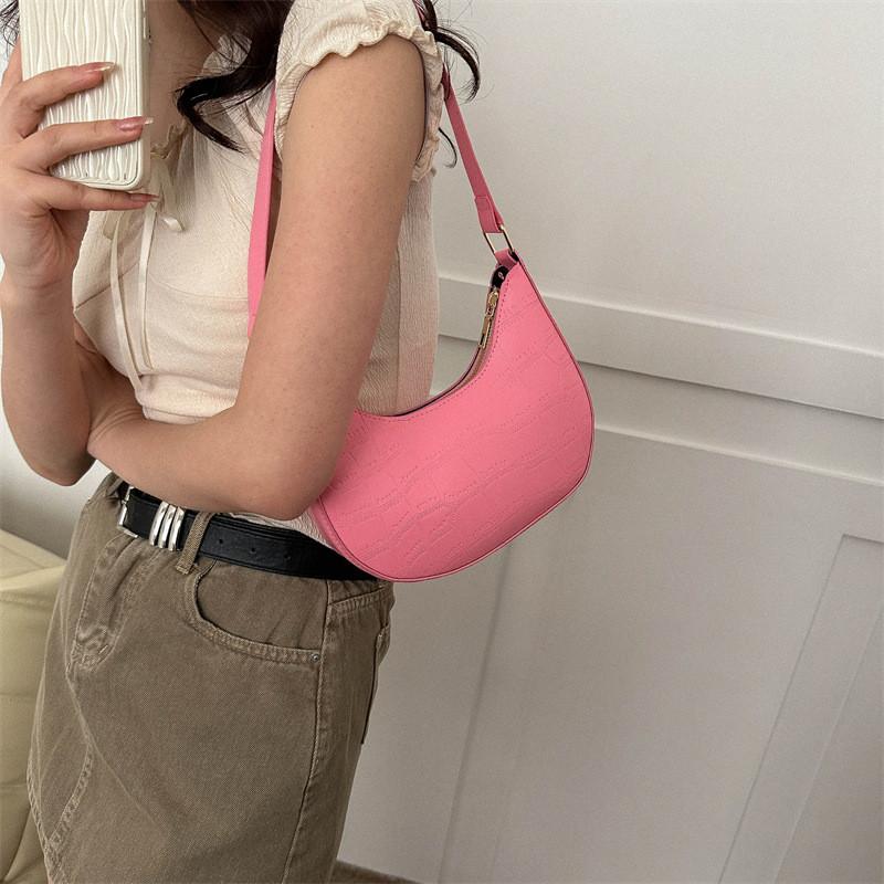 Trendy And Simple New Moon Bag For Women In Black Brown Pink White Khaki Colors Perfect For Daily Use