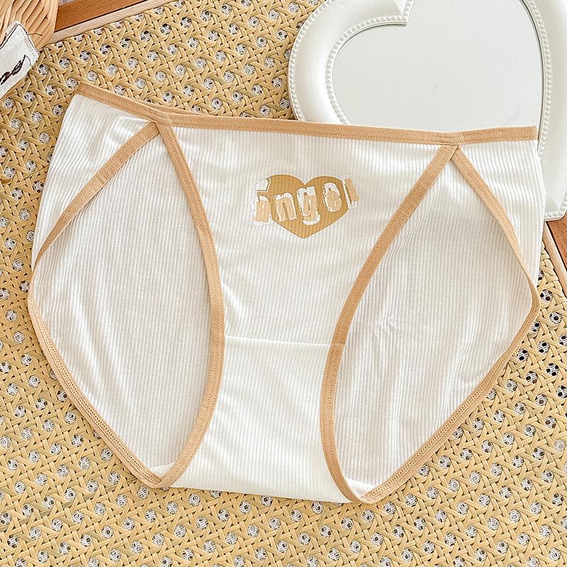 Damska Antybakteryjna Dziewczęca Bielizna Seksowne Majtki z Wysokim Rozcięciem Oddychający Krocze Słodkie Czyste Pragnienie Majtki