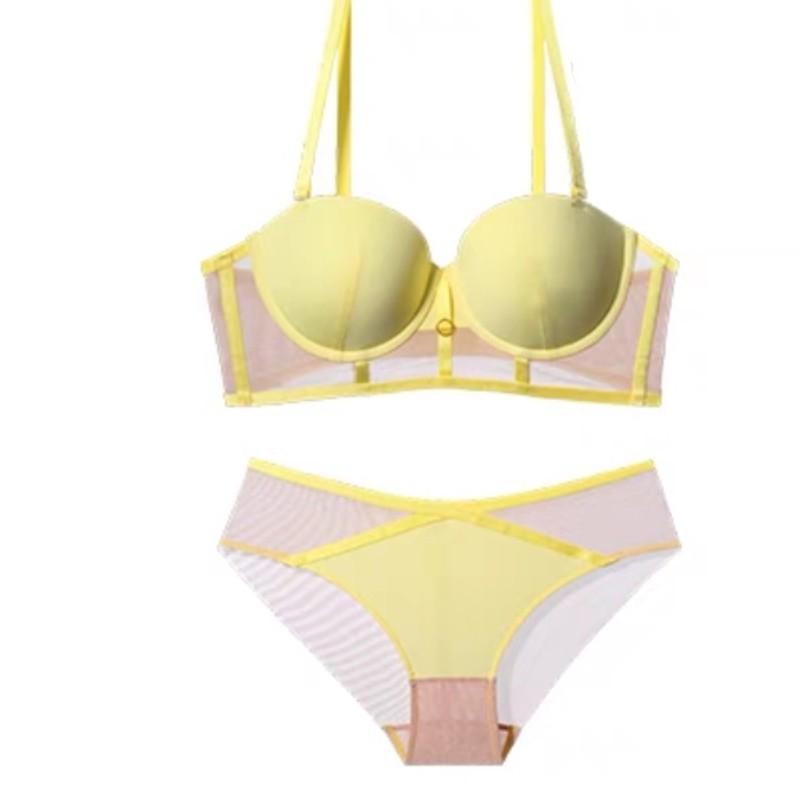 

Сексуальное контрастное женское нижнее белье женское маленькая грудь собирает большой размер нижнего белья близко под грудью против провисания бюстгальтер 85D