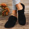Fashion 2025 Spring/autumn New Women's Shoes Fashionable Round Toe Suede Flat Shoes Lightweight Shoelace Casual Sneakers Large Size 43