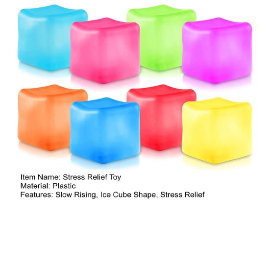 Ice Cube Squeeze Toy Stretchy Slow Rising Cube Sensory Toy Anxiety Relief Stress
