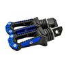 Pair Ergonomic Motorcycle Passenger Foot Pegs Weather Resistant Aluminum & New Moon Shape Footpegs for Long Lasting Use
