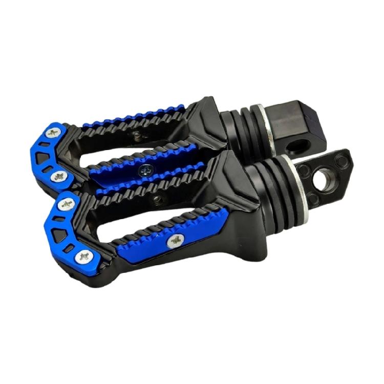 Pair Ergonomic Motorcycle Passenger Foot Pegs Weather Resistant Aluminum & New Moon Shape Footpegs for Long Lasting Use