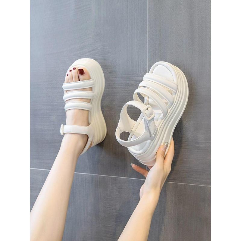 

Увеличивающие рост женские сандалии новые летние уличные туфли на танкетке с платформой Muffin Roman Sports Beach Shoes 39