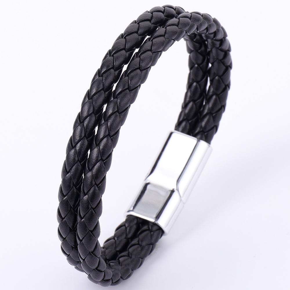 

Magnetic Clasp High-End Alloy Bracelet: European & American Style for Men, Women, Couples