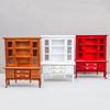 Doll House Enthusiast Miniature Cabinet 1/12 Doll House Furniture Bookcase with Openable Drawers Doll House Accessories