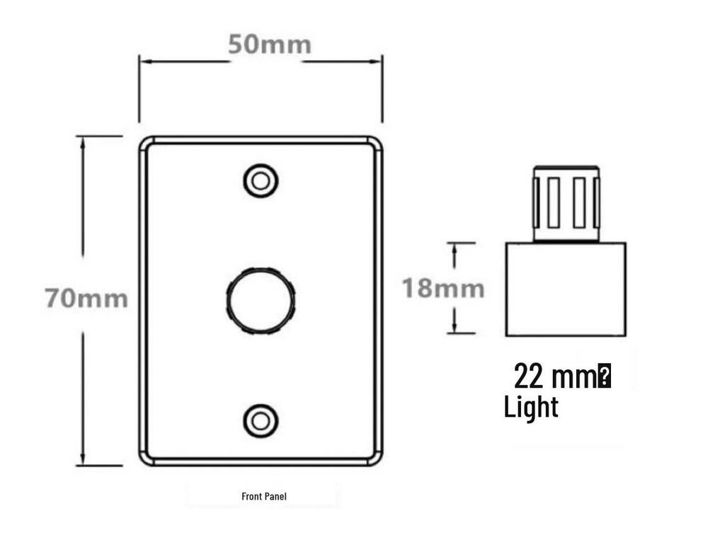 12V 60W High-Side LED Dimmer Switch with Manual Knob - PWM Regulator for Single Color, Ideal for RVs, Vans, Trucks, Boats, 5A.