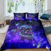 Sada povlaku na peřinu Ohnivý drak Magická dinosauří ložní sada Vzor zvířat z džungle Styl divoké zvěře King Size Polyesterový povlak na přikrývku