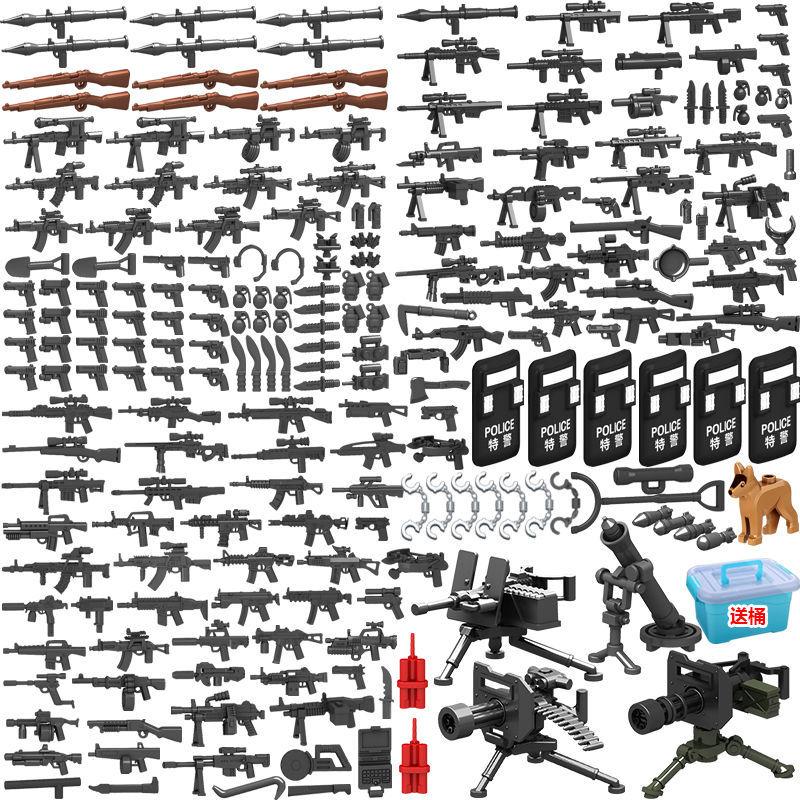 Kompatibler Baustein Militärpistole Miniatur Spezialeinheit Montage Junge Kind Polizei Soldat