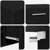 FLORIN 3 Piece TV Cabinet Set with Drawers Black Wood Based Material