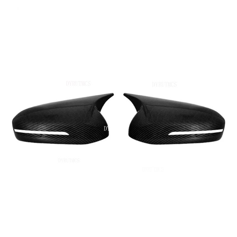 Car Side Door Rearview Horn Mirror Cover Fit For KIA K5 Optima 2011 2012 2013-2015 Cap Sticker Trim ABS Carbon Fiber Style Black