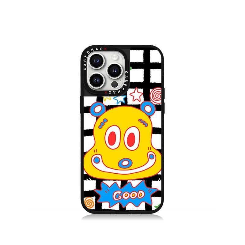 

Round Cake Smiley Face for 16pro Shell for IPhone15promax for Apple 14plus Anti-fall 13 Protective Case Creative For Apple 11