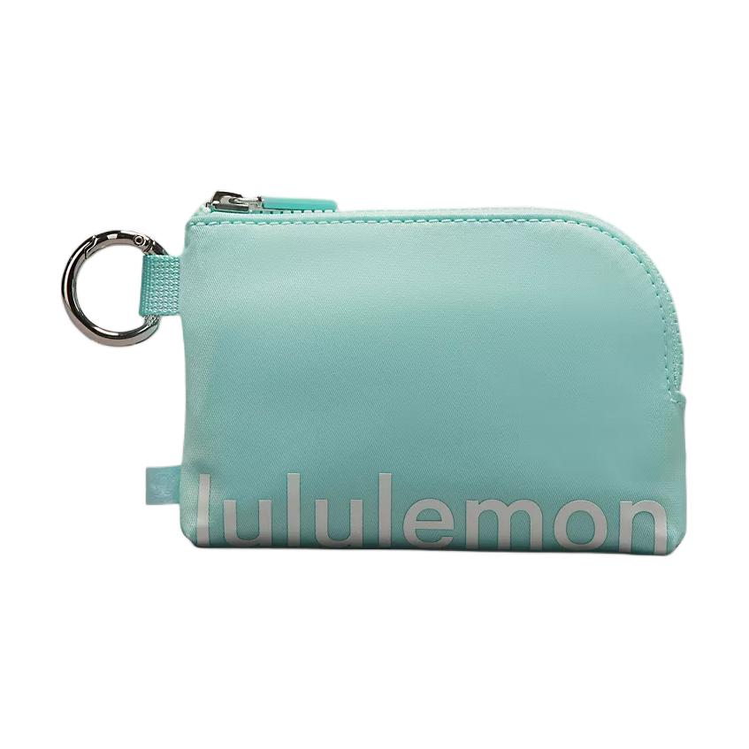 Lululemon Clippable Classic Casual Sports Card Holder Unisex Accessories Mint-Green White LW9EFFS-067155 Mint & White