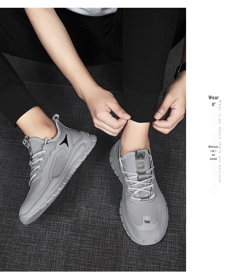 Men's Cross-Border Fly-Knit Mesh Breathable Non-Slip Casual Sports Shoes