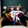 Skateboard Duvet Cover Set Hip Hop Style Bedding Set Colorful Rainbow Tie-Dye Hippie Abstract Graffiti Art Polyester Qulit Cover
