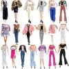 Random 2 Sets Doll Clothes for 30cm Dolls Daily Wear Shirt Pants Trousers 30cm Girl Doll 1/6 Accessories Kids Toy