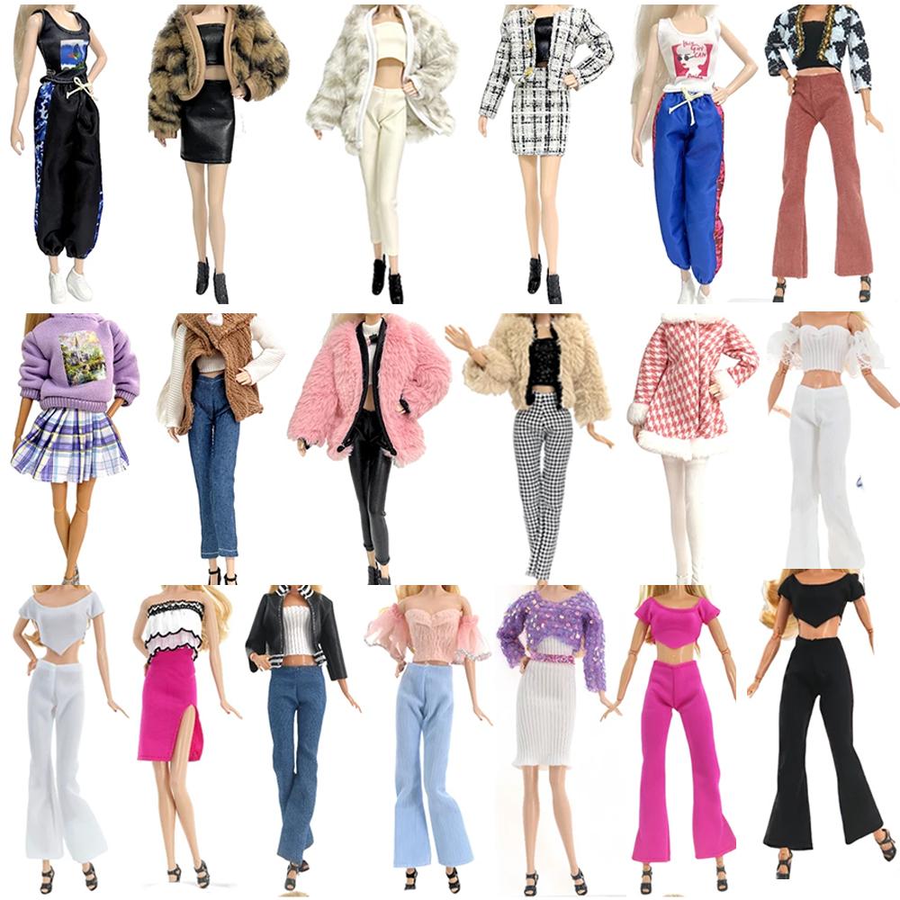 Random 2 Sets Doll Clothes for 30cm Dolls Daily Wear Shirt Pants Trousers 30cm Girl Doll 1/6 Accessories Kids Toy