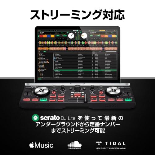 Numark DJ2GO2 Touch DJ Controller, Portable DJ Equipment, USB 2-Deck, Touch Sensor Wheels, Compact DJ Mixer, Serato DJ Lite, Built-in Audio Interface
