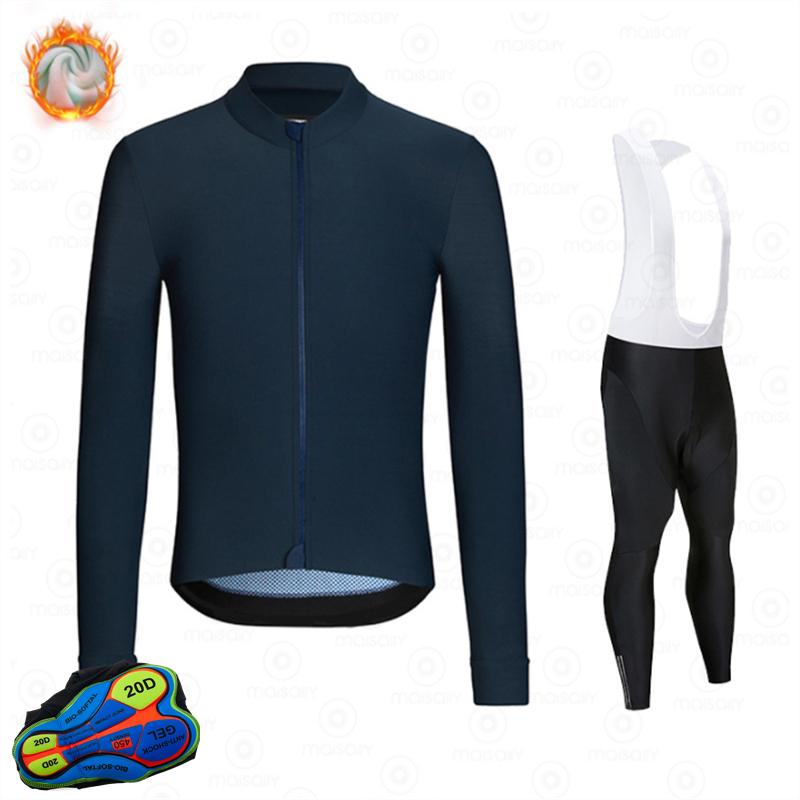 Radbekleidung Herren Trikotanzug Outdoor Riding Bike MTB Kleidung Trägerhosen Set Warm 2025 NEU Team Winter Thermofleece