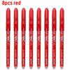 8 Pcs 0.5mm Erasable Pen Refill Set 8 Color Ink Gel Pen Rod Washable Handle School&Office Writing Stationery Gel Ink Pen