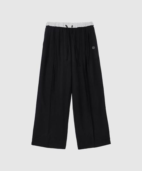 HAINT Bay Relaxed Wide Slacks_Black