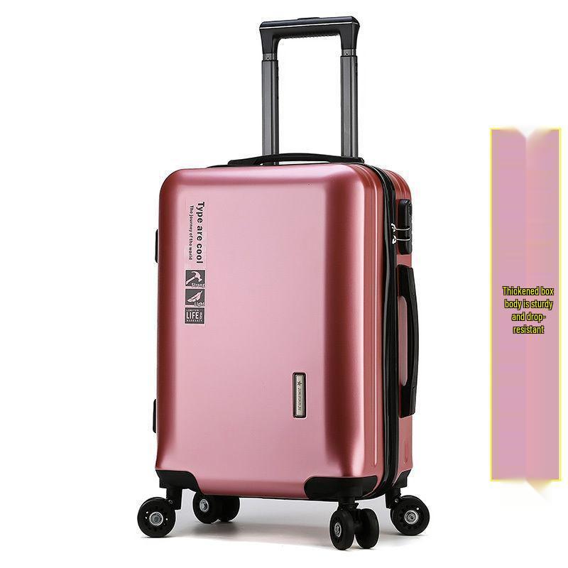 Unisex Fashion Suitcase with Combination Lock and Wheels - Cabin-Size Trolley Case for Students