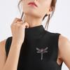 High-end rhinestone dragonfly brooch, electroplated alloy retro animal corsage woman, clothing accessories insect pin
