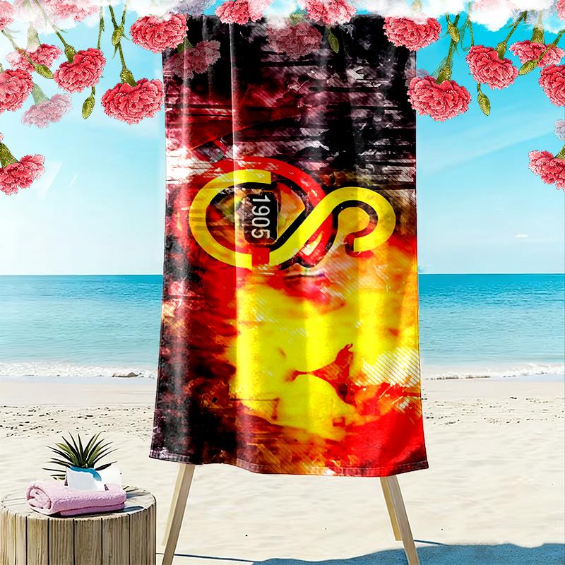Galatasaray SK Print Beach Towel, Large Soft Quick Dry Towel for Beach Camping Swimming