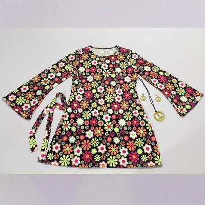 Hippie Damenmode Bedrucktes Kleid Auftrittskostüm Auftrittskostüm