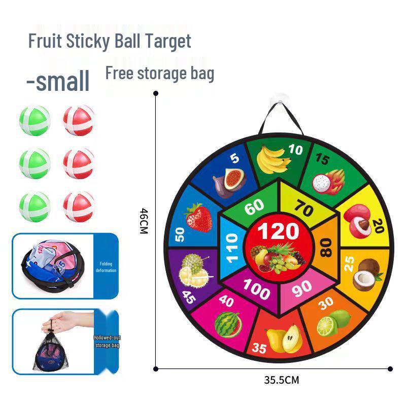 Children's Fruit Sticky Ball Target Game - Early Education Animal Throwing Set