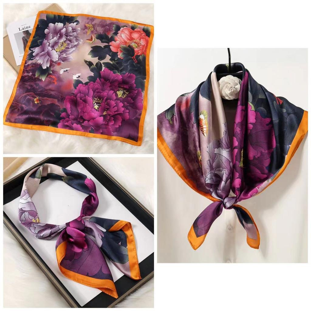 Eleganti Foulard di Seta da Donna Con Centinaia di Camicie, Assistenti di Volo, Decorazione Professionale, Protezione del Collo, Foulard, 70 Foulard Quadrati Piccoli.
