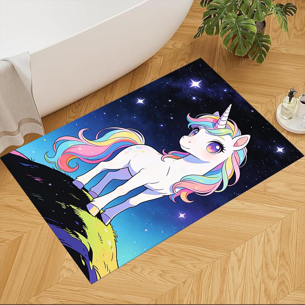 

Magical Unicorn Dreamscape Non-Slip Home Carpet Design for Office Decor Living Room Bedroom Gift 40cmx60cm