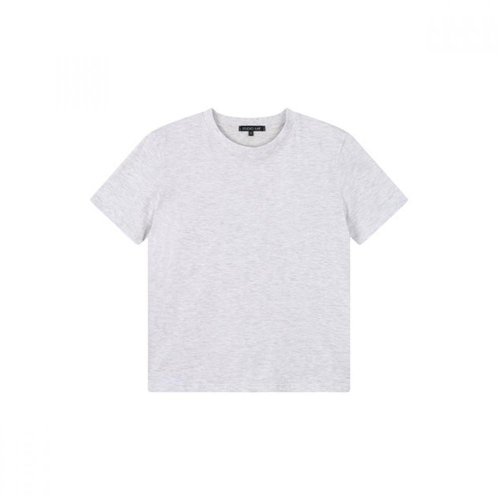 Lap Basic Round ShorT Sleeve T shirT as2cT464 BR (brown)/FF