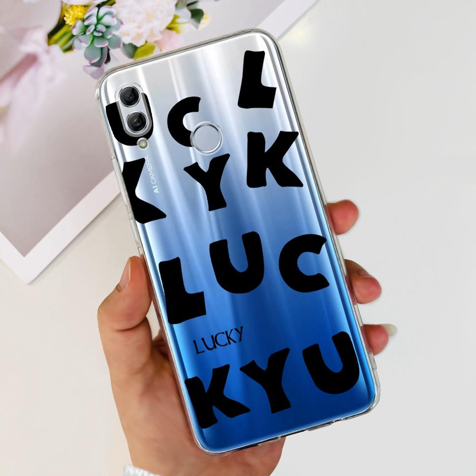 For Honor 10 Lite HRY-LX1 Case Luxury Flower Love Soft TPU Silicone Clear Cover For Huawei Honor 10Lite 6.21" Phone Case Fundas