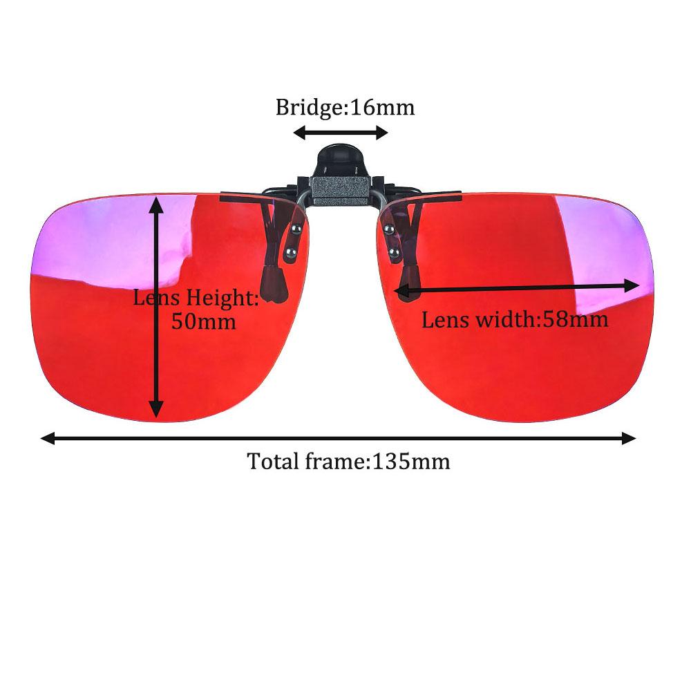 Red Lens Clip On Better Sleep Clipon  Black Polarized Sunglasses Clip On Big Size Square Shape Orange Lens Yellow Driving Lenses