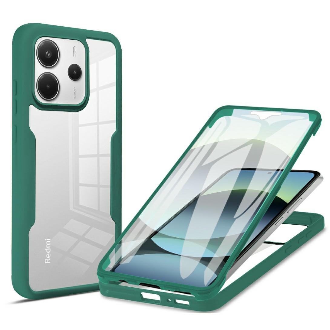 

Для Xiaomi Redmi Note 14 4G (163,25 мм) Чохол Акрил + ТПУ Прозорий Чохол для Телефона з ПЕТ Захисною Плівкою на Екран E