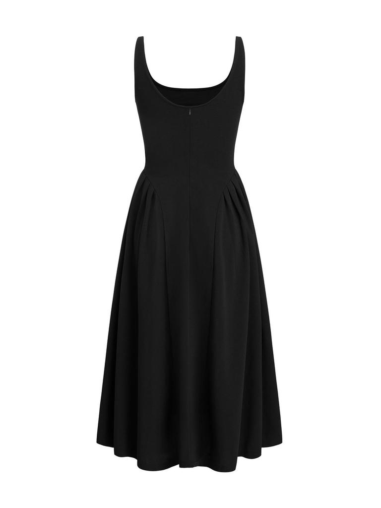European & American Style Sleeveless Backless Sexy Slim Casual Mid-Length Dress for Women - Spring/Summer Fashion