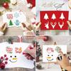 60pcs Christmas Stencils for Painting on Wood 3 Inch Small Nativity Ornament Reusable Holiday Xmas Drawing Stencil Templates for Wood DIY Crafts Card
