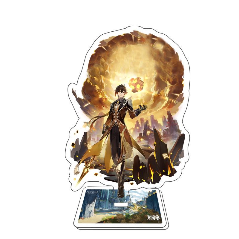 Game Anime Open World Impact Acrylic Figure Stand Painted Desk Decor Ornament 15CM Model Gift