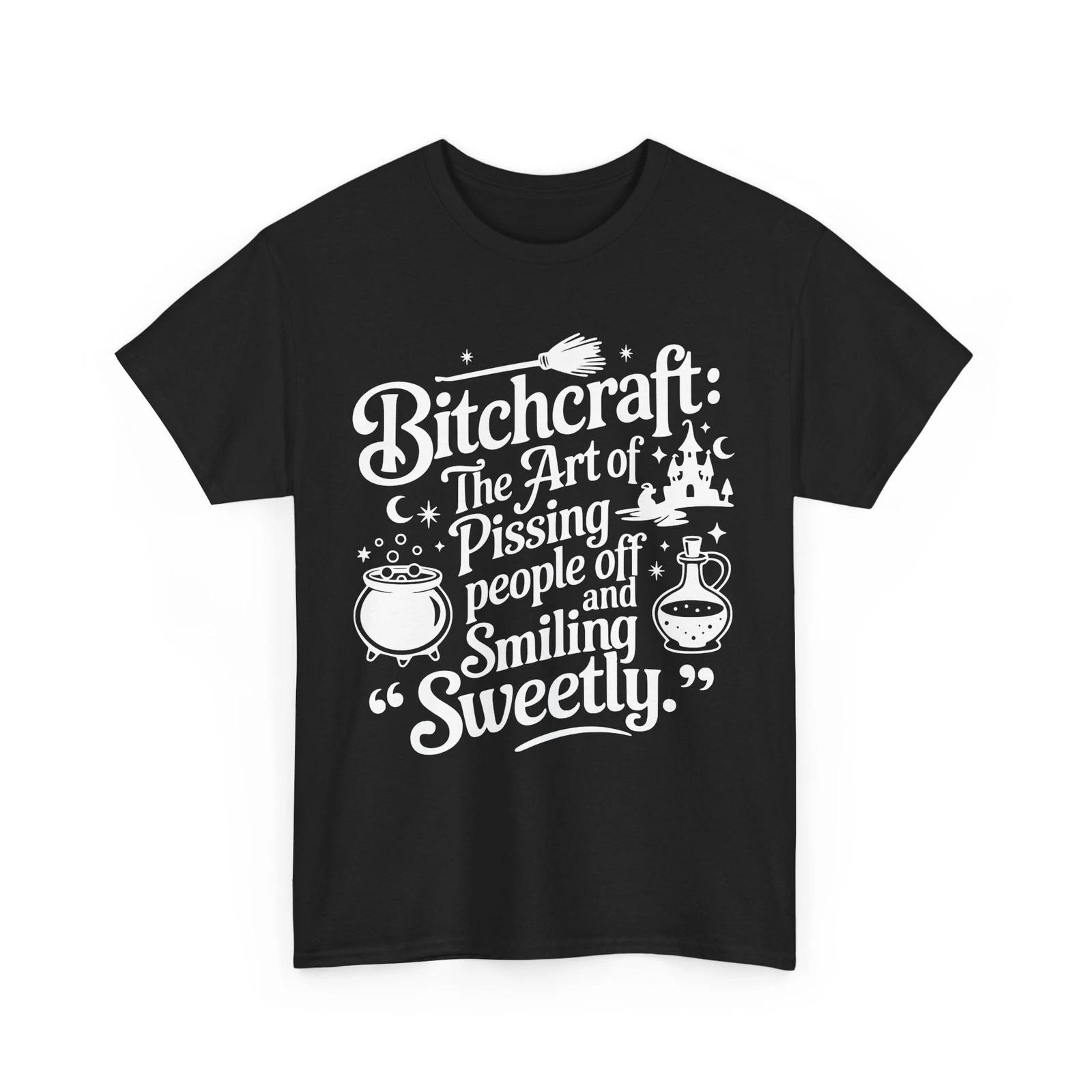 Bitchcraft Shirt | Dark Magic T-Shirt | Perfect for Witchcraft & Spell Lovers S