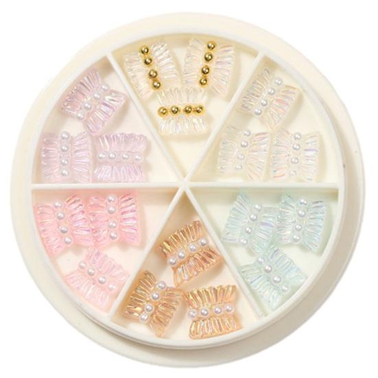 1 Box 3D Butterfly Nail Charms Resin Ornament DIY Craft Project Manicure Accessories Nail Art Jewelry Phone Case Decorations Nail Supplies for