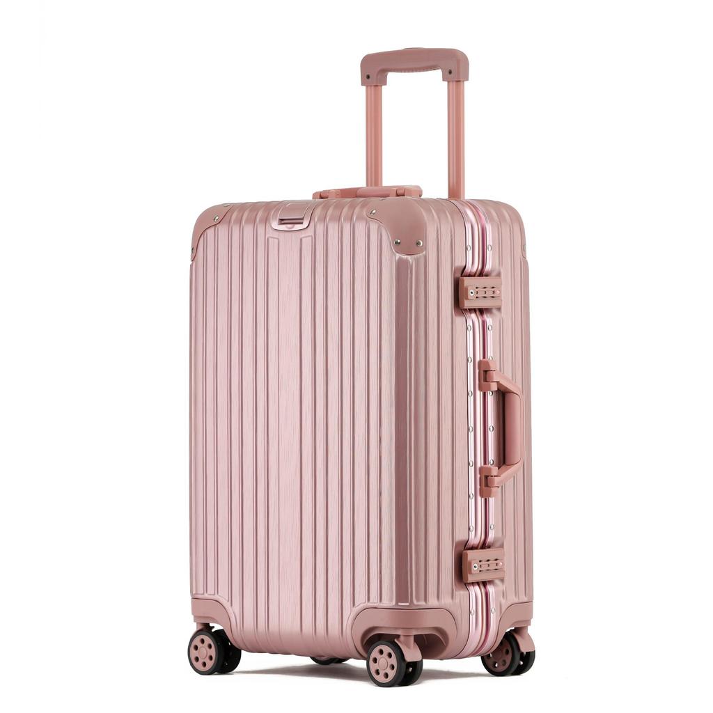 20-Inch Scratch-Resistant Aluminum Frame Suitcase with Universal Wheels - Large Capacity for Men, Women, and Students