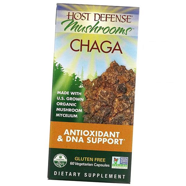 Гриб Чага, Host Defense Mushrooms Chaga, Fungi Perfecti  60вегкапс (71441010)