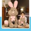 Cute Giant Plush Bunny Doll Soft Long Fur Stuffed Toy For Girls Cozy Sleep Pillow