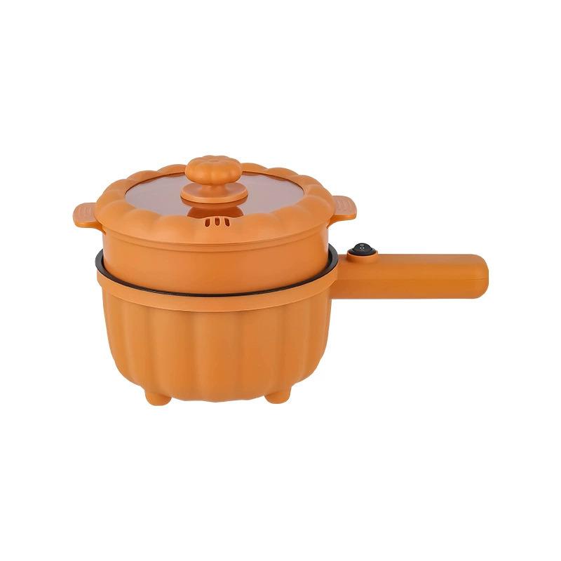 Pumpkin Shaped All-in-1 Mini Electric Cooker, Long Handle Non-stick Dorm Electric Hot Pot оранжевый