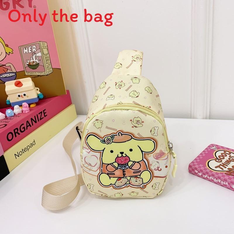 Sanrio Kuromi Cartoon Kids Chest Bag With Breathable Nylon For Daily Use